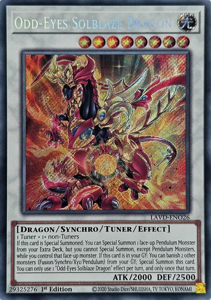Image for Odd-Eyes Solblaze Dragon (Secret Rare) (LAVD-ENO26) [Legendary Arc-V Decks] - YuGiOh