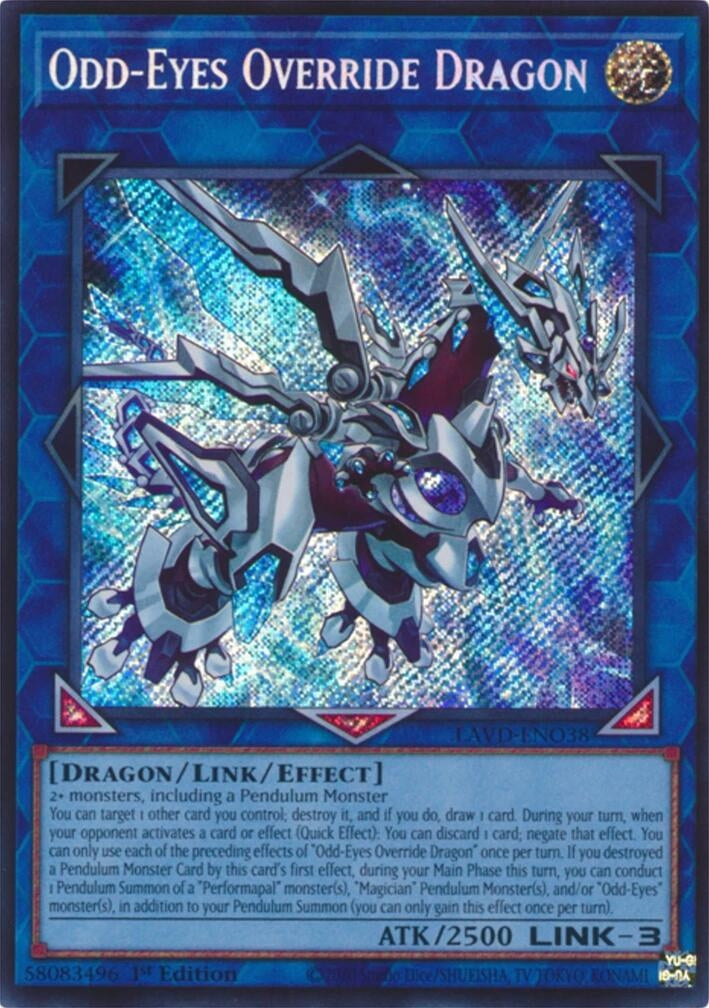 Image for Odd-Eyes Override Dragon (Secret Rare) (LAVD-ENO38) [Legendary Arc-V Decks] - YuGiOh