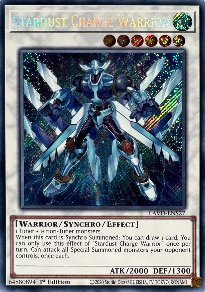 Image for Stardust Charge Warrior (Secret Rare) (LAVD-ENS27) [Legendary Arc-V Decks] - YuGiOh