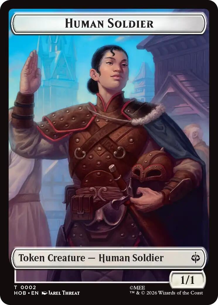 Image for Human Soldier // Dwarf Double-Sided Token (2 // 6) [The Hobbit] - Magic: The Gathering