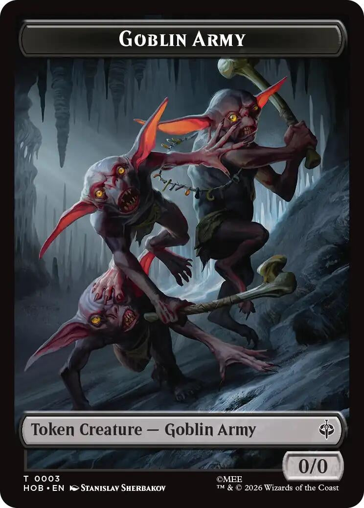 Image for Goblin Army (0003) // Wolf Double-Sided Token (3 // 9) [The Hobbit] - Magic: The Gathering