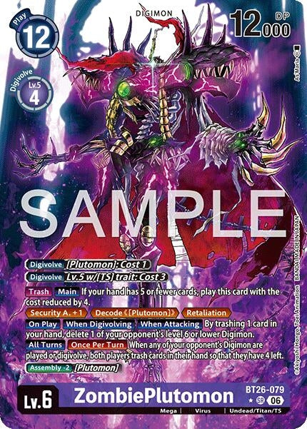 Image for ZombiePlutomon (Alternate Art) (BT26-079 SR) [Timeless Bonds] - Digimon Card Game