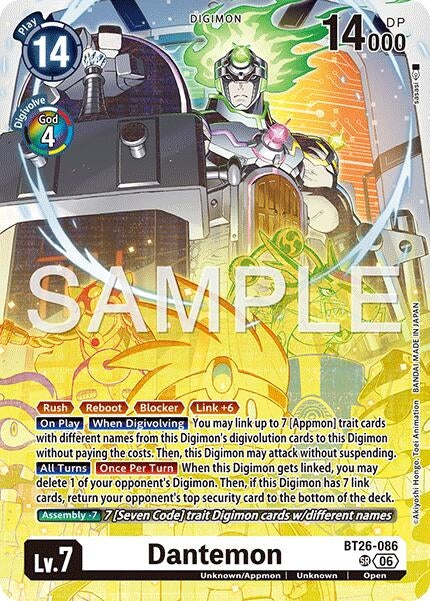 Image for Dantemon (BT26-086 SR) [Timeless Bonds] - Digimon Card Game