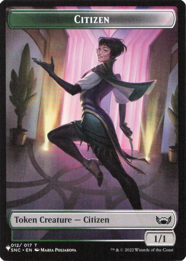 Image for Citizen // Dinosaur Double-Sided Token (12 // 7) [The List Reprints] - Magic: The Gathering