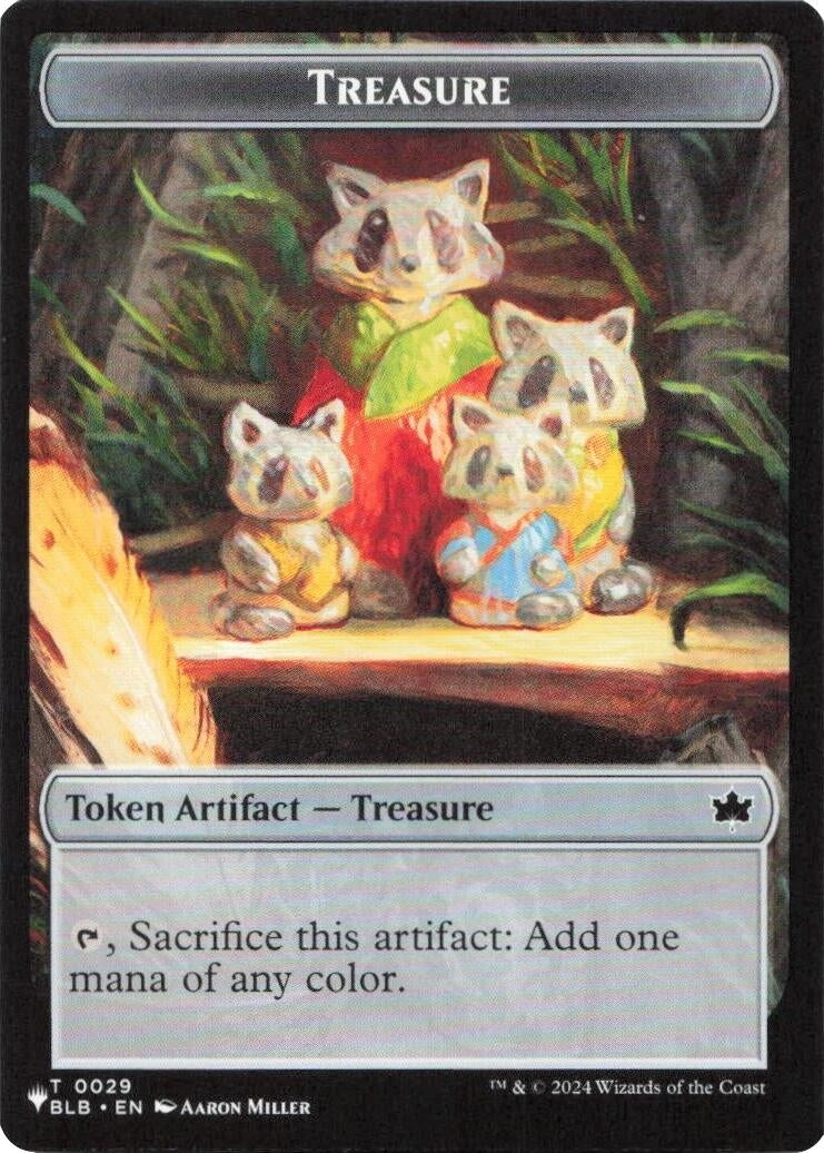 Image for Treasure // Spider Double-Sided Token (29 // 29) [The List Reprints] - Magic: The Gathering