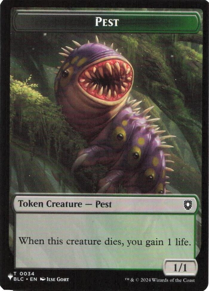 Image for Pest // Angel Double-Sided Token (34 // 3) [The List Reprints] - Magic: The Gathering