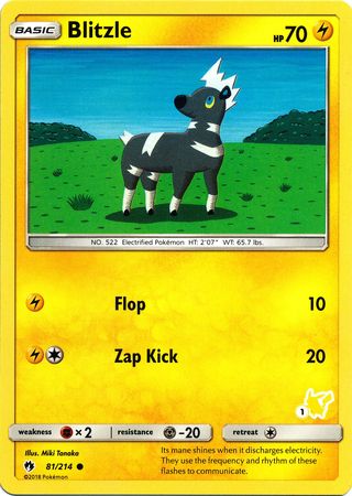 Blitzle - 81/214 (#1 Pikachu Stamped) (081/214) [Battle Academy]