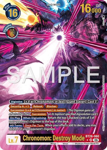 Chronomon: Destroy Mode (Alternate Art) (BT26-060 UR) [Timeless Bonds]