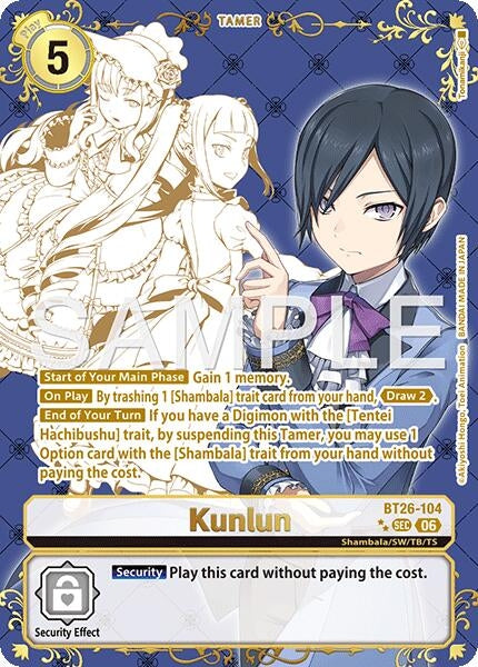 Image for Kunlun (Rare Pull) (BT26-104 SEC) [Timeless Bonds] - Digimon Card Game