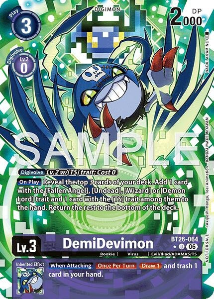 Image for DemiDevimon (Alternate Art) (BT26-064 U) [Timeless Bonds] - Digimon Card Game