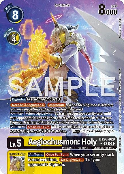 Aegiochusmon: Holy (Alternate Art) (BT26-029 R) [Timeless Bonds]