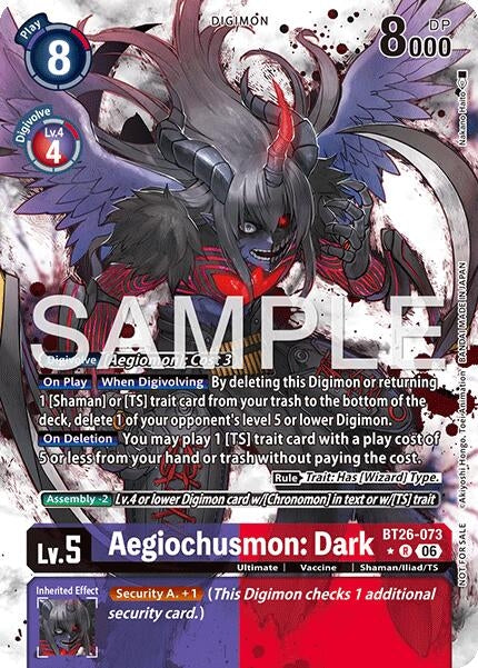 Image for Aegiochusmon: Dark (Alternate Art) (BT26-073 R) [Timeless Bonds] - Digimon Card Game