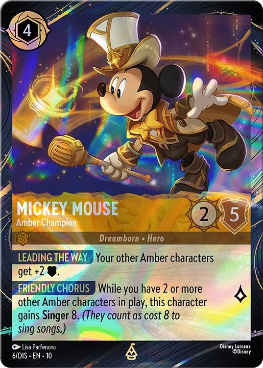 Image for Mickey Mouse - Amber Champion (6) [Disney Lorcana Promo Cards] - Disney Lorcana