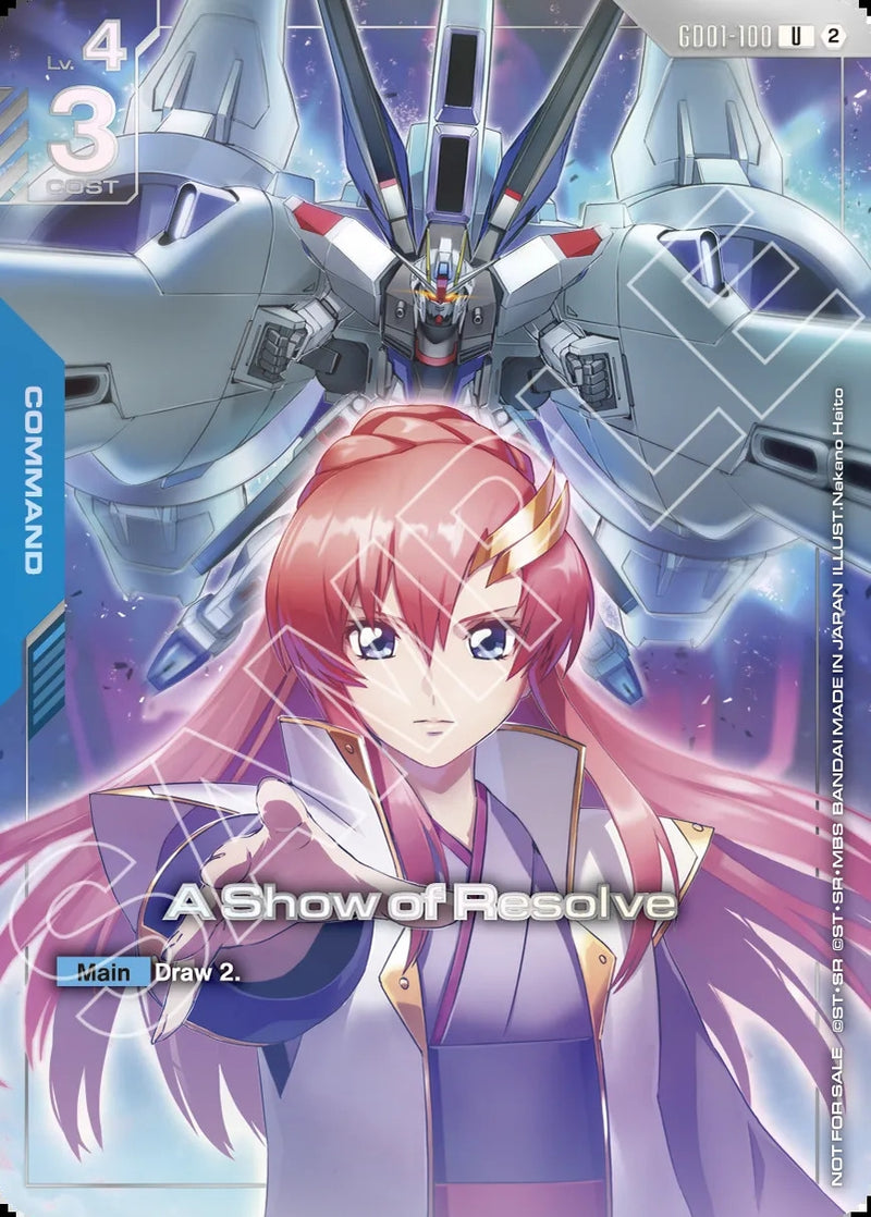 Image for A Show of Resolve (1st Anniversary Event) (GD01-100) [Gundam Promotional Cards] - Gundam Card Game
