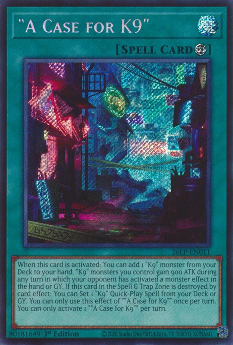 Image for "A Case for K9" (Secret Rare) (26LP-EN011) [Limited Pack World Championship 2026] - YuGiOh