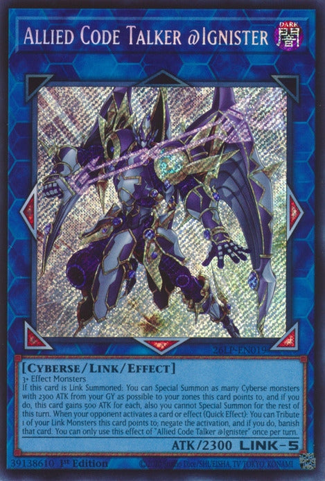 Image for Allied Code Talker @Ignister (Secret Rare) (26LP-EN019) [Limited Pack World Championship 2026] - YuGiOh