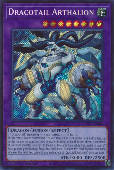 Image for Dracotail Arthalion (Secret Rare) (26LP-EN003) [Limited Pack World Championship 2026] - YuGiOh