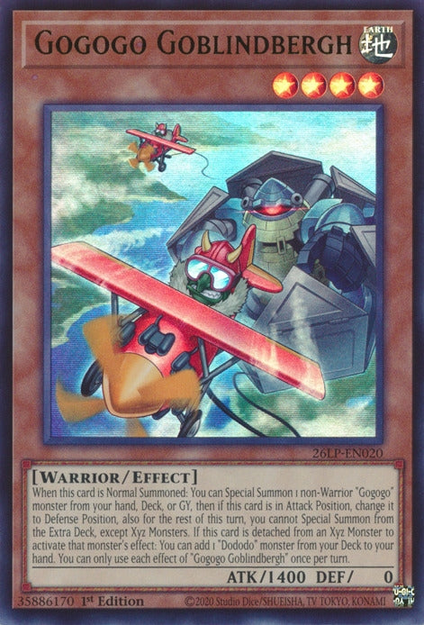 Image for Gogogo Goblindbergh (26LP-EN020) [Limited Pack World Championship 2026] - YuGiOh