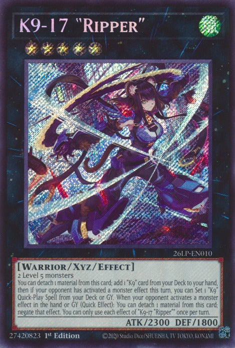 Image for K9-17 "Ripper" (Secret Rare) (26LP-EN010) [Limited Pack World Championship 2026] - YuGiOh