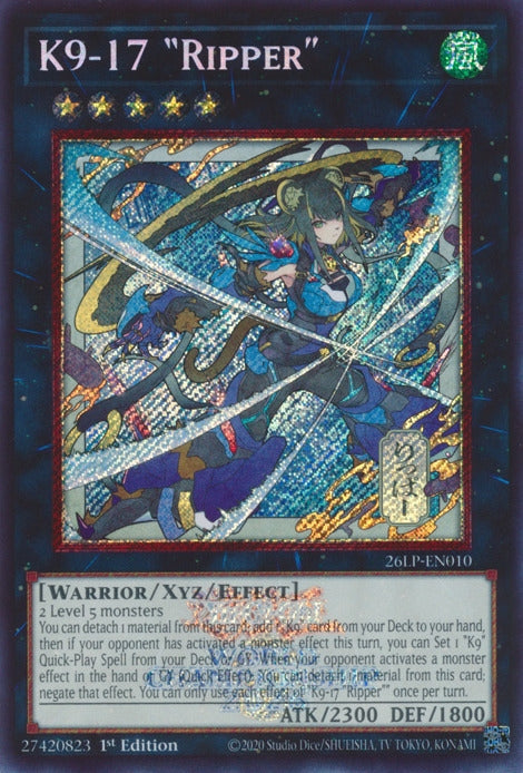 Image for K9-17 "Ripper" (Emblazoned Alternate Art) (26LP-EN010) [Limited Pack World Championship 2026] - YuGiOh