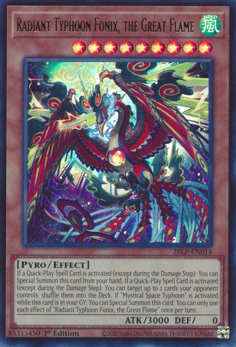 Image for Radiant Typhoon Fonix, the Great Flame (26LP-EN014) [Limited Pack World Championship 2026] - YuGiOh