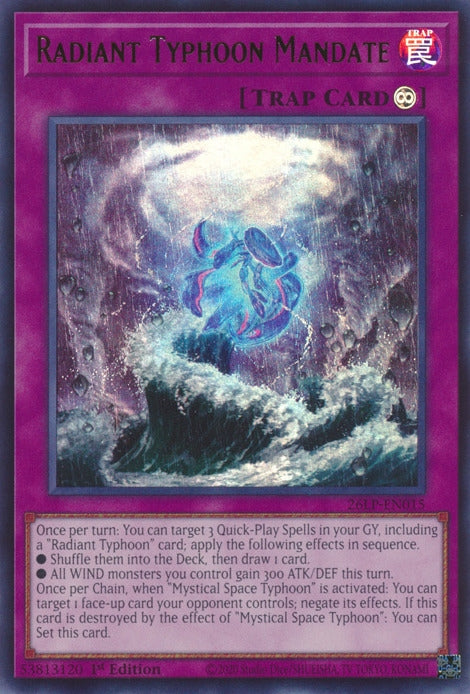 Image for Radiant Typhoon Mandate (26LP-EN015) [Limited Pack World Championship 2026] - YuGiOh
