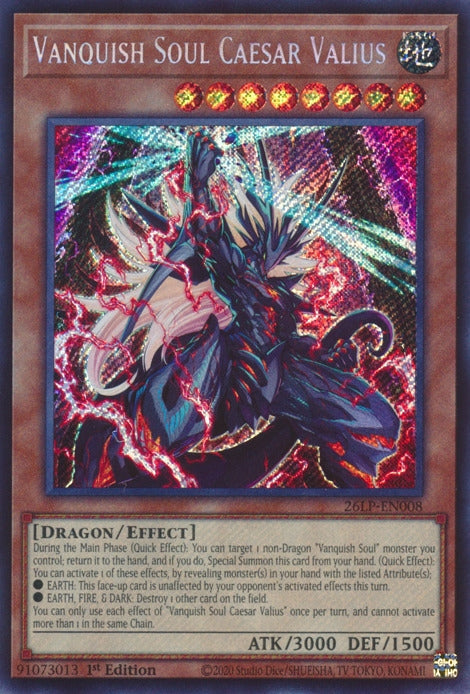 Image for Vanquish Soul Caesar Valius (Secret Rare) (26LP-EN008) [Limited Pack World Championship 2026] - YuGiOh
