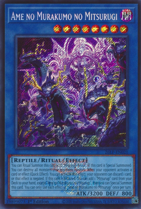 Image for Ame no Murakumo no Mitsurugi (Emblazoned Secret Rare) (26LP-EN021) [Limited Pack World Championship 2026] - YuGiOh