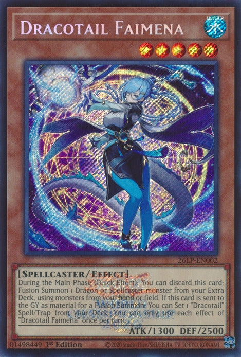 Image for Dracotail Faimena (Emblazoned Secret Rare) (26LP-EN002) [Limited Pack World Championship 2026] - YuGiOh