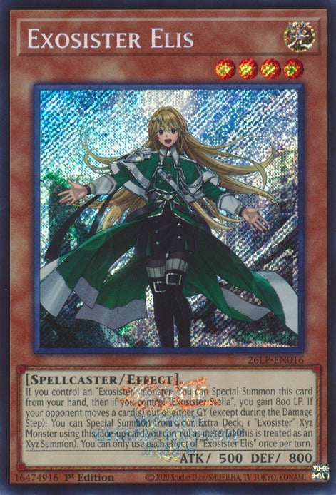 Image for Exosister Elis (Emblazoned Secret Rare) (26LP-EN016) [Limited Pack World Championship 2026] - YuGiOh