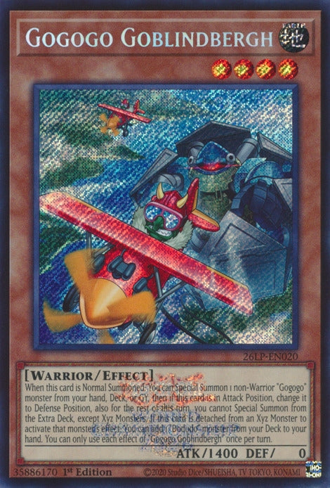 Image for Gogogo Goblindbergh (Emblazoned Secret Rare) (26LP-EN020) [Limited Pack World Championship 2026] - YuGiOh