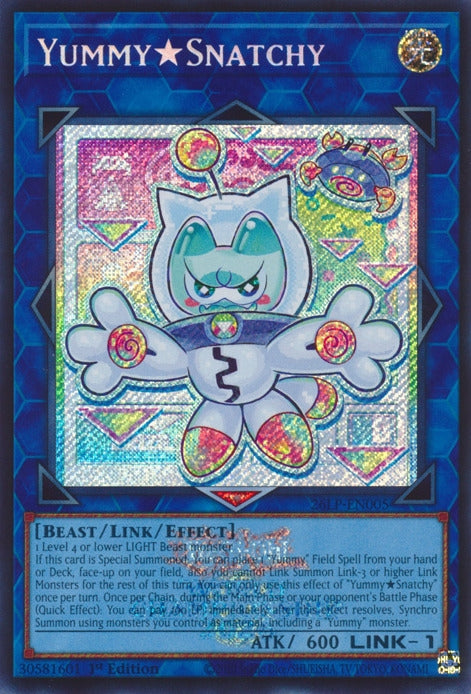 Image for YummySnatchy (Emblazoned Secret Rare) (26LP-EN005) [Limited Pack World Championship 2026] - YuGiOh