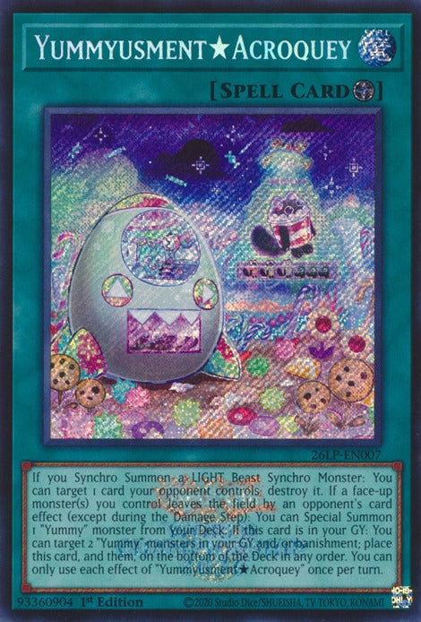 Image for YummyusmentAcroquey (Emblazoned Secret Rare) (26LP-EN007) [Limited Pack World Championship 2026] - YuGiOh