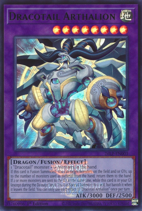 Image for Dracotail Arthalion (Emblazoned) (26LP-EN003) [Limited Pack World Championship 2026] - YuGiOh