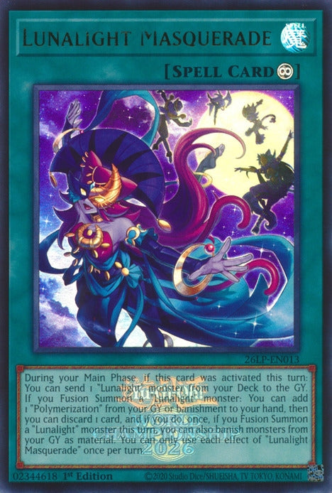 Image for Lunalight Masquerade (Emblazoned) (26LP-EN013) [Limited Pack World Championship 2026] - YuGiOh