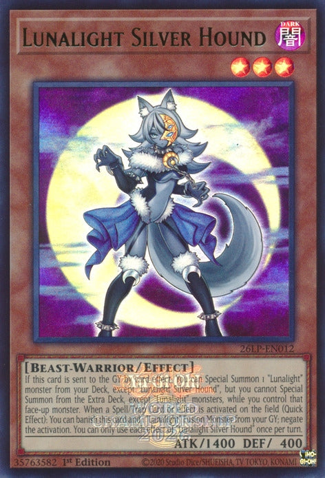 Image for Lunalight Silver Hound (Emblazoned) (26LP-EN012) [Limited Pack World Championship 2026] - YuGiOh