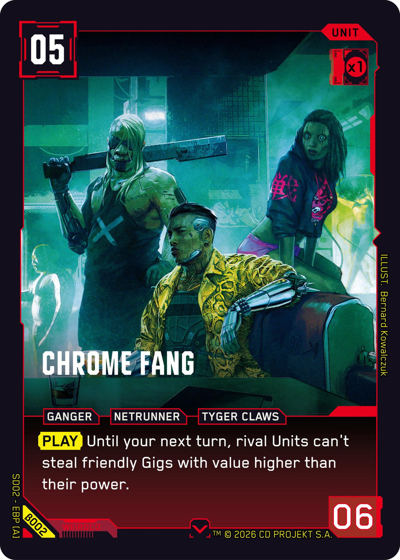 Image for Chrome Fang (B002) [Embracing Power - Beta Starter Deck] - Cyberpunk TCG