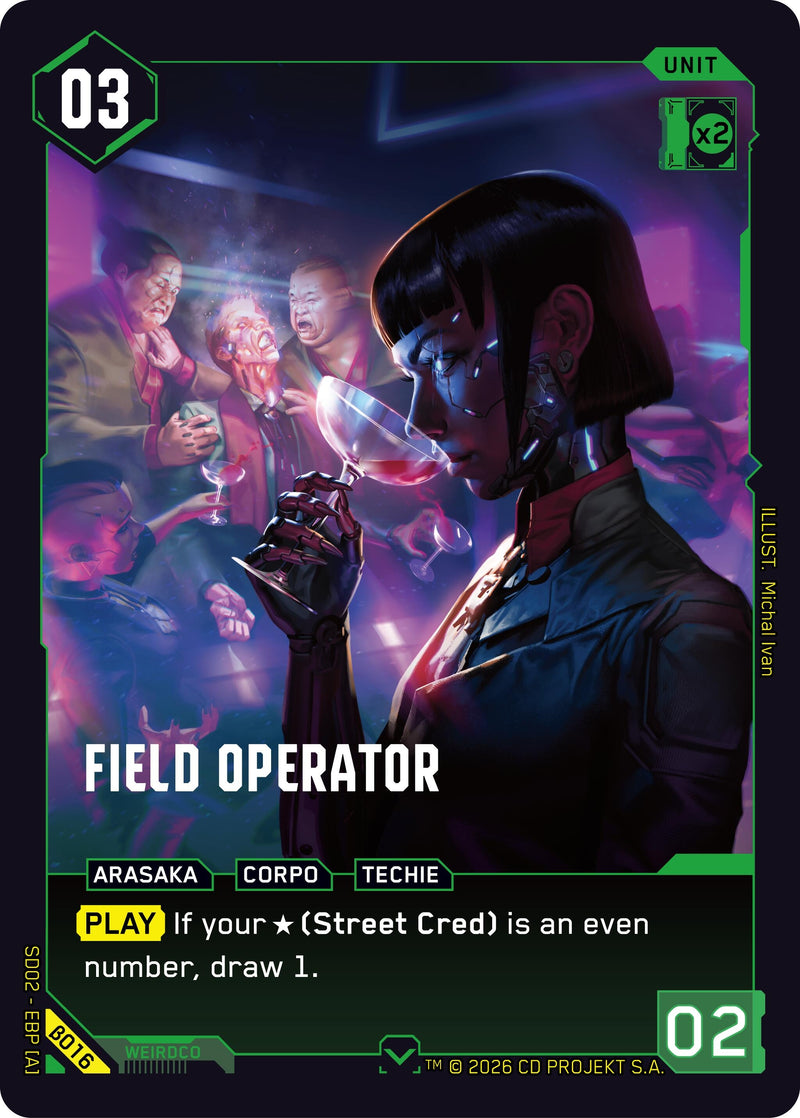 Image for Field Operator (B016) [Embracing Power - Beta Starter Deck] - Cyberpunk TCG