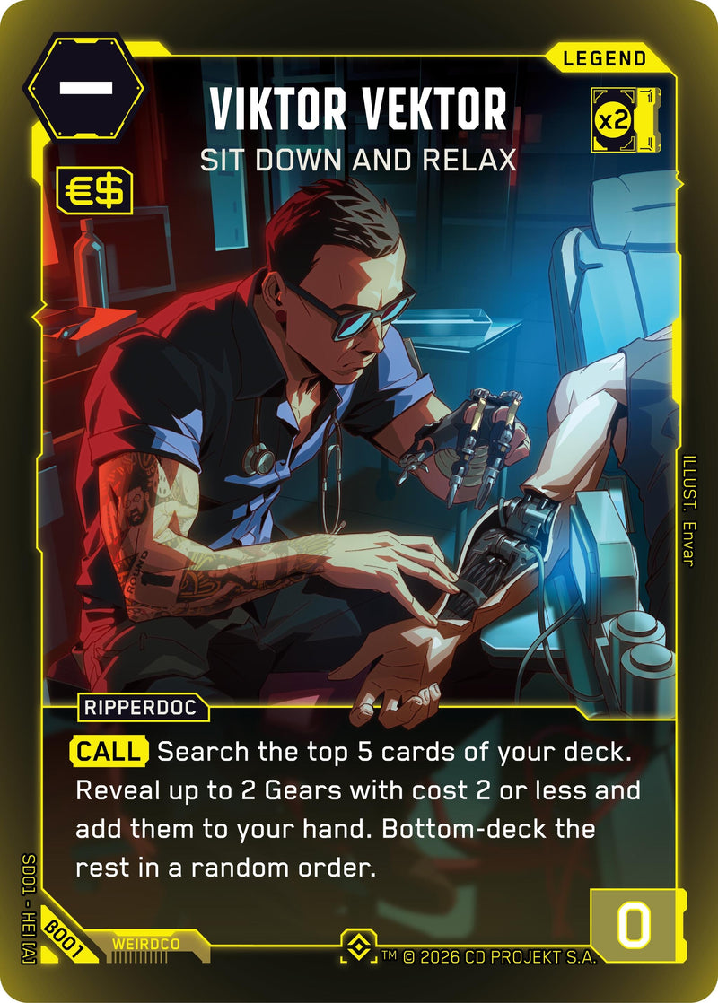 Image for Viktor Vektor - Sit Down and Relax (B001) [The Heist - Beta Starter Deck] - Cyberpunk TCG