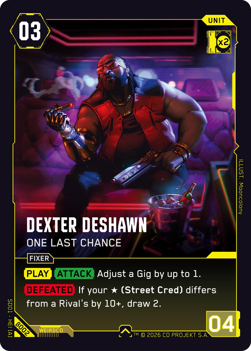 Image for Dexter DeShawn - One Last Chance (B002) [The Heist - Beta Starter Deck] - Cyberpunk TCG