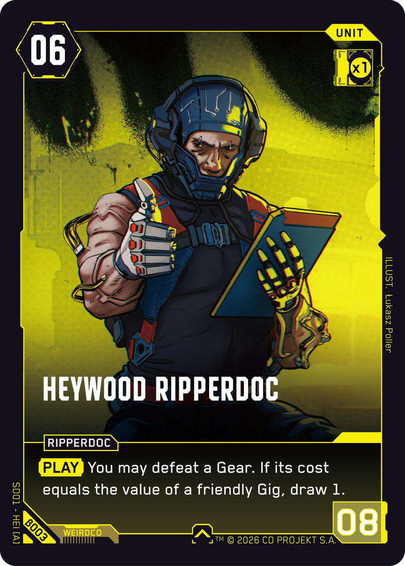 Image for Heywood Ripperdoc (B003) [The Heist - Beta Starter Deck] - Cyberpunk TCG