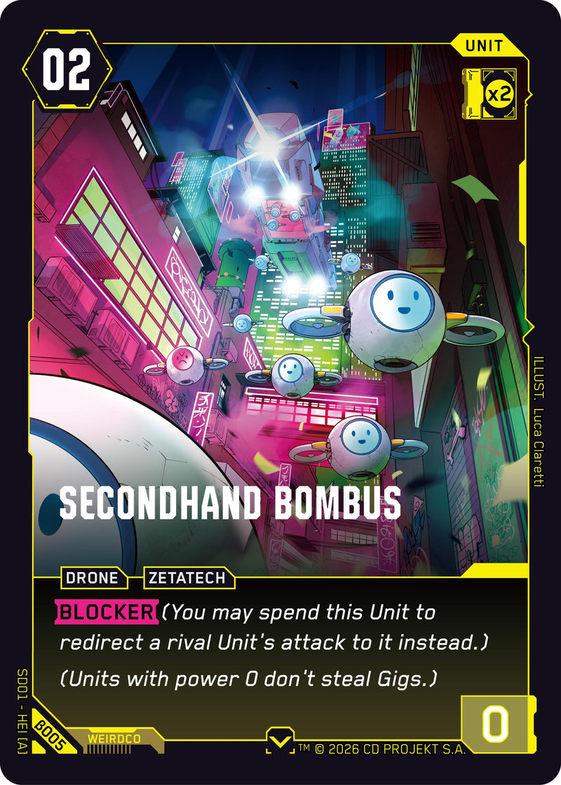 Image for Secondhand Bombus (B005) [The Heist - Beta Starter Deck] - Cyberpunk TCG