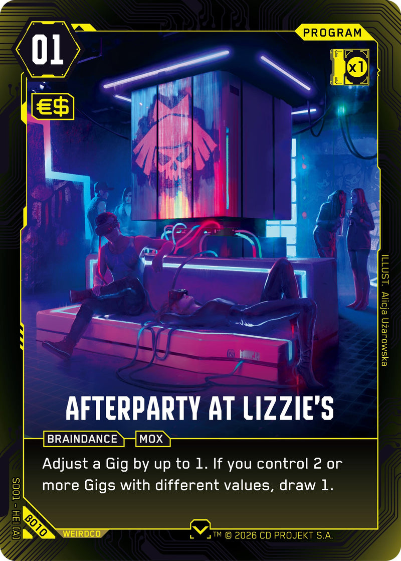 Image for Afterparty at Lizzie's (B010) [The Heist - Beta Starter Deck] - Cyberpunk TCG