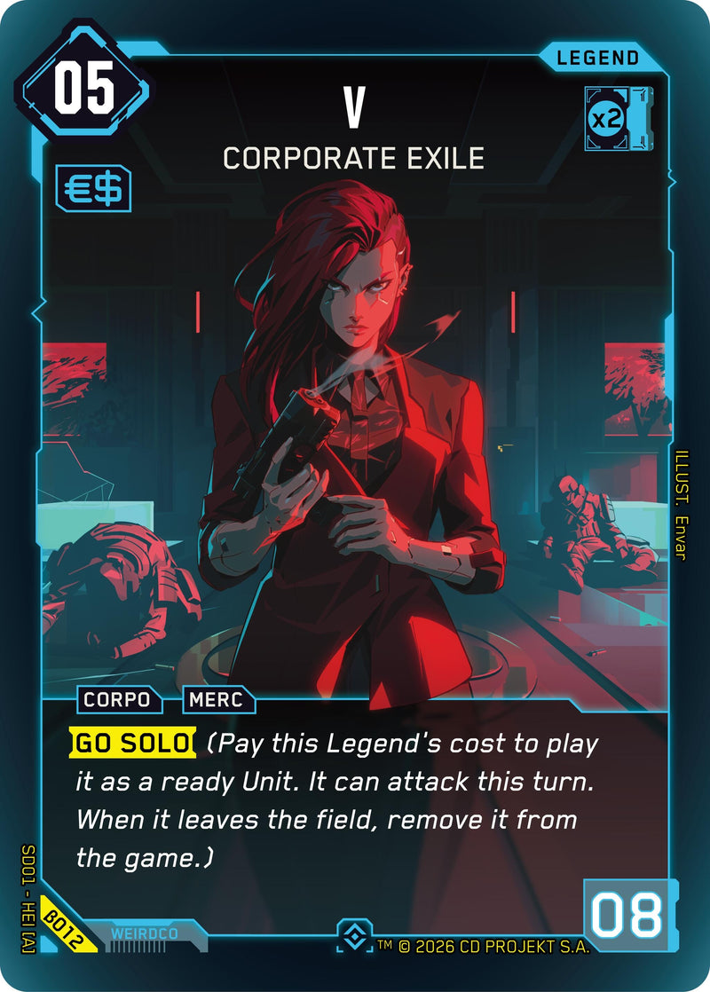 Image for V - Corporate Exile (B012) [The Heist - Beta Starter Deck] - Cyberpunk TCG
