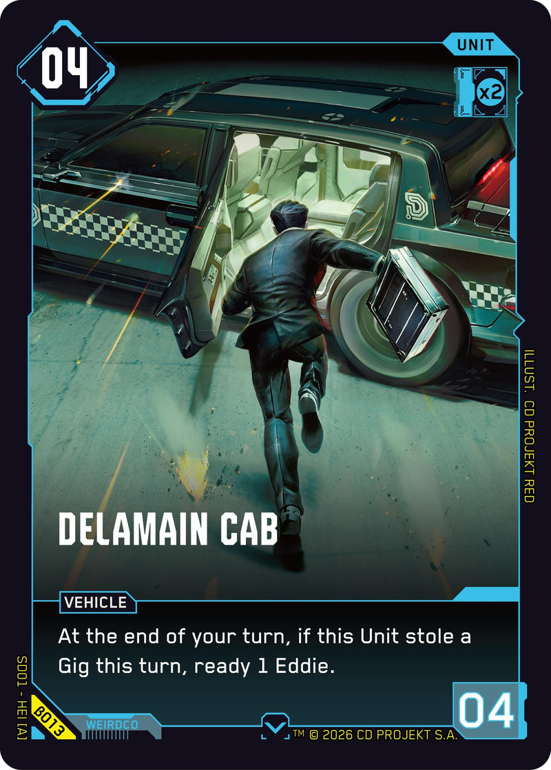 Image for Delamain Cab (B013) [The Heist - Beta Starter Deck] - Cyberpunk TCG