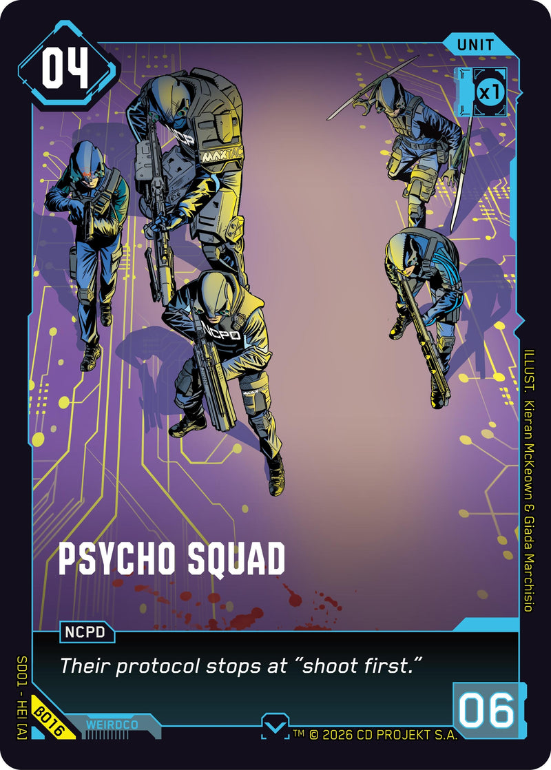 Image for Psycho Squad (B016) [The Heist - Beta Starter Deck] - Cyberpunk TCG