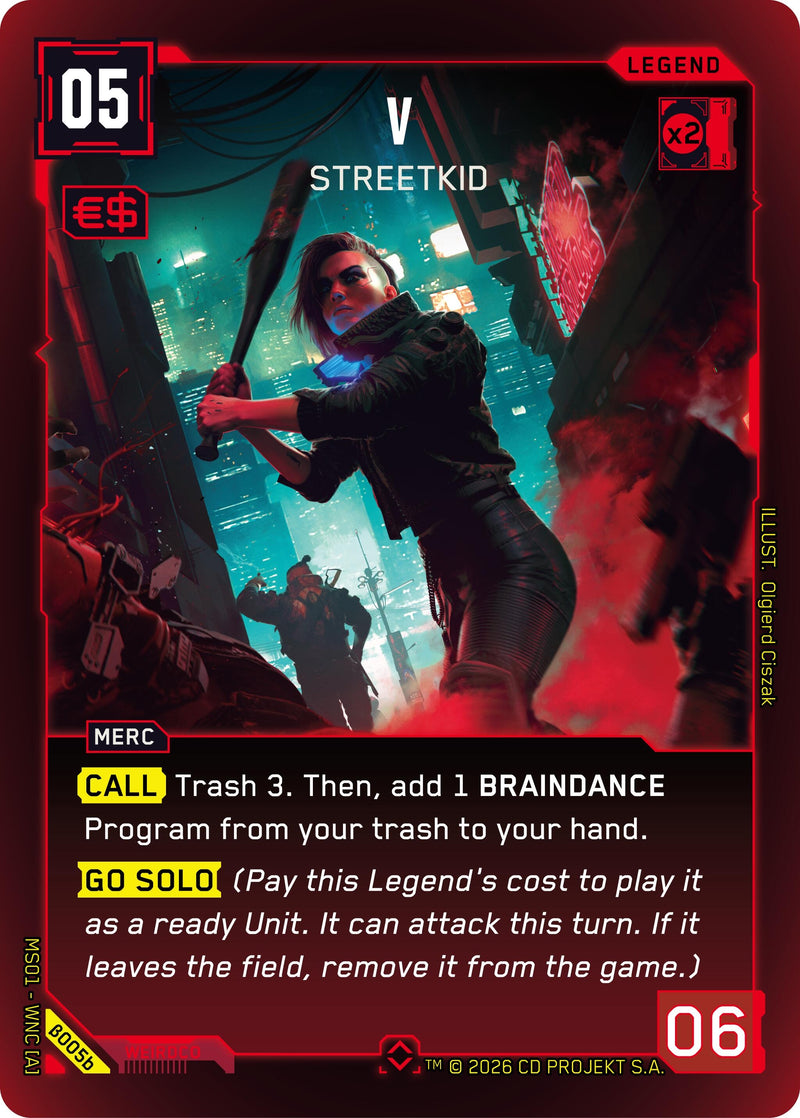 Image for V - Streetkid (b) (B005b) [Welcome to Night City - Beta] - Cyberpunk TCG