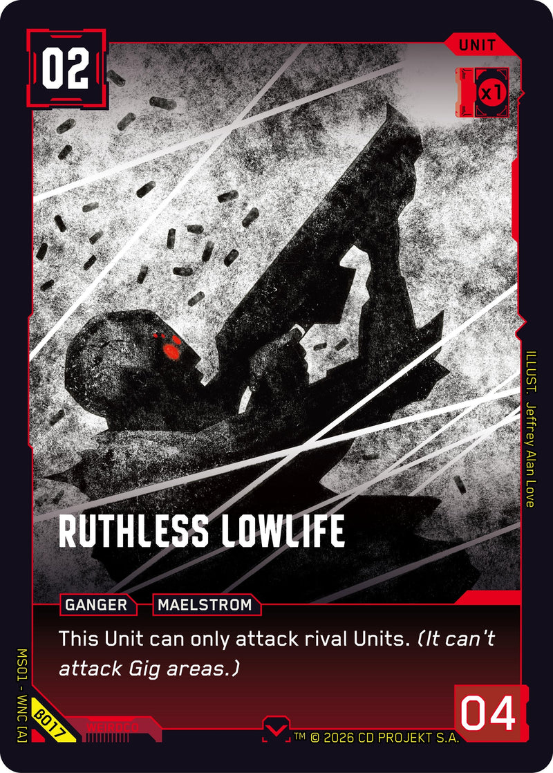 Image for Ruthless Lowlife (B017) [Welcome to Night City - Beta] - Cyberpunk TCG