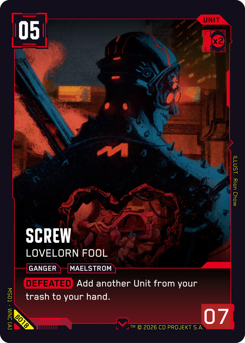 Image for Screw - Lovelorn Fool (B018) [Welcome to Night City - Beta] - Cyberpunk TCG