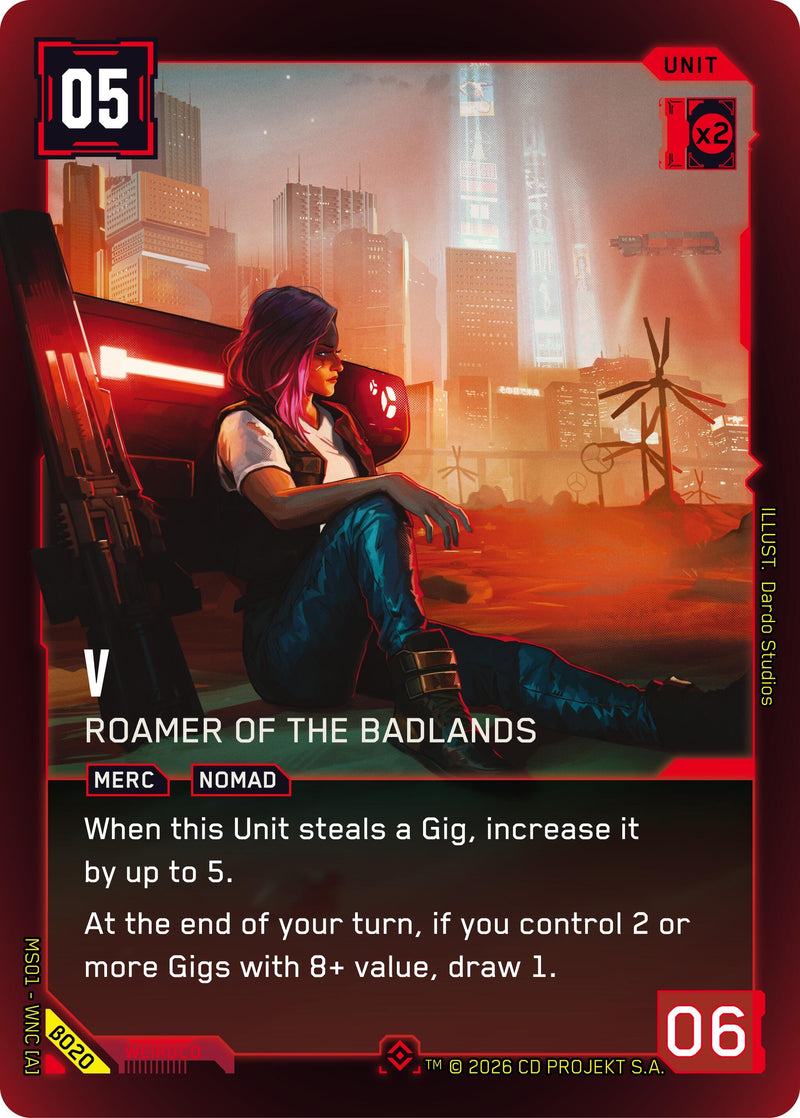 Image for V - Roamer of the Badlands (B020) [Welcome to Night City - Beta] - Cyberpunk TCG